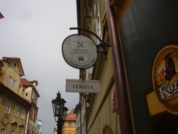 Pizzeria Restaurant U Zeleného krále - cedule